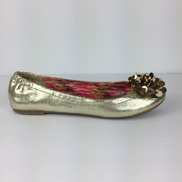 Guess Shoes - Guess Gold and Sequin Ballet Flats Size 7 1/2